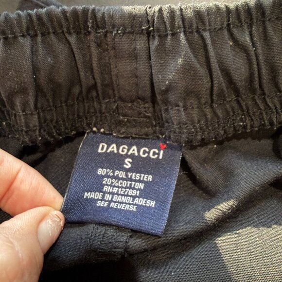 Dagacci Straight Wide Leg Black Scrubs Pants Size Small - Picture 8 of 9